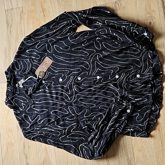 XCVI Black & Gold Shimmer, NWT - Picture 3 of 5